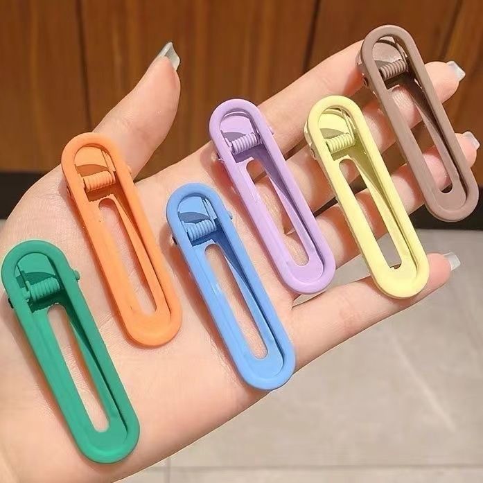 ins网红夹子糖果鸭嘴渐变色发夹侧边少女发饰可爱发卡刘海头饰