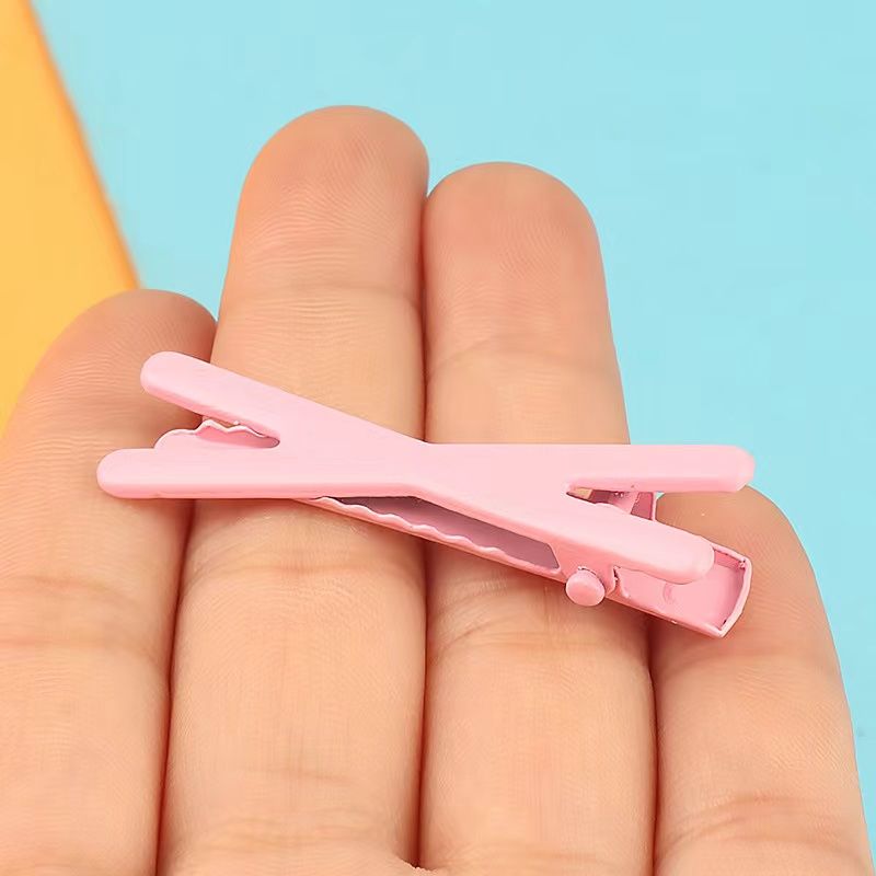 4.5糖果鸭嘴交叉彩色diy少女可爱发夹刘海头饰侧边发卡夹子